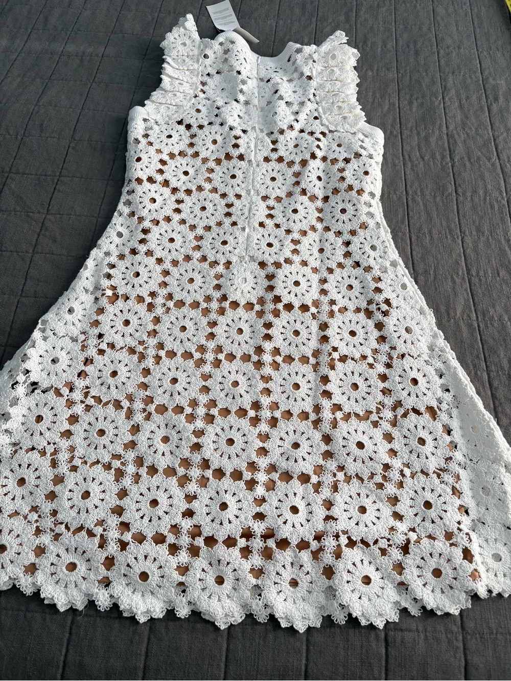 Michael Kors Medallion Floral Lace Crochet Mini Dress NWT - Picture 5 of 12
